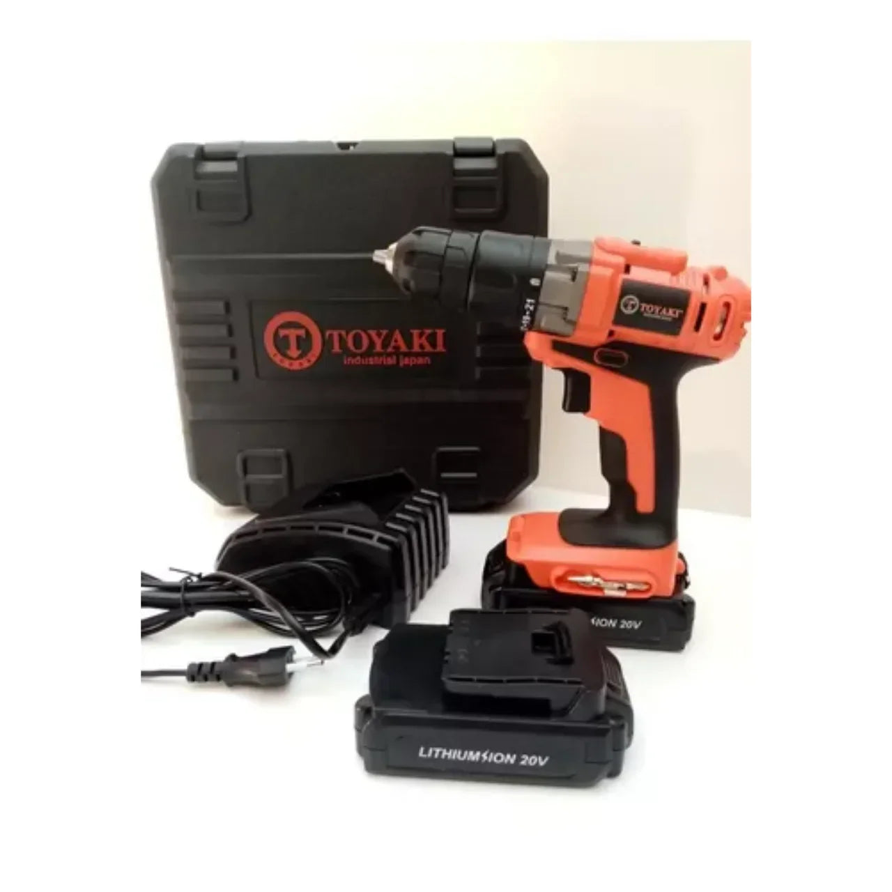 Taladro Inalambrico Litio 13Mm 20V + 2 Baterias 1.3 Ah Y 1 Cargador Toyaki