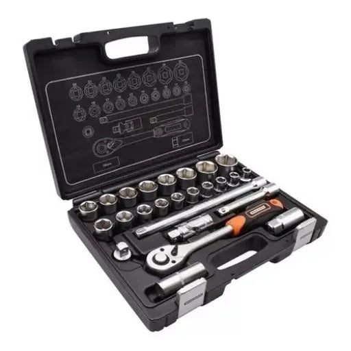 Juego De Dados 25 Piezas 1/2" Makawa