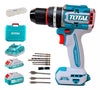Taladro Atornillador Inalámbrico 13Mm 20V 86Mn + 1 Batería 4.0AH + 1 Batería 2.0AH + Cargador Total