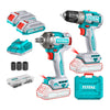 Kit Inalámbrico/Brushless Taladro 52NM + Llave De Impacto 1/2 20V 400NM  + 2 Baterías + 1  Cargador Total