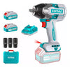 Llave De Impacto Inalámbrica Brushless 1/2" 850NM  20V + 2 Baterías 4.0 Ah + 1 Cargador + 3 Dados Total